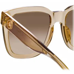 Linda Farrow - Freya Square Sunglasses in Ash - LFL1175C4SUN - Linda Farrow Eyewear - Avvenice