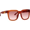 Linda Farrow - Freya Square Sunglasses in Amber - LFL1175C9SUN - Linda Farrow Eyewear - Avvenice