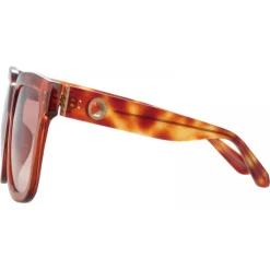 Linda Farrow - Freya Square Sunglasses in Amber - LFL1175C9SUN - Linda Farrow Eyewear - Avvenice