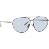 Linda Farrow - Gabriel Oversized Sunglasses in Light Gold Blue - LFL1391C3SUN - Linda Farrow Eyewear - Avvenice