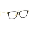 Linda Farrow - Gehry A Rectangular Optical Glasses in Black Yellow Gold - LF37AC1OPT - Linda Farrow Eyewear - Avvenice