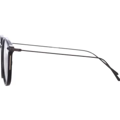 Linda Farrow - Gray Oval Optical Frame in Black and Nickel - LFL1103C14OPT - Linda Farrow Eyewear - Avvenice