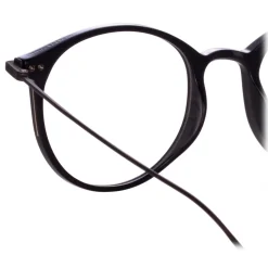 Linda Farrow - Gray Oval Optical Frame in Black and Nickel - LFL1103C14OPT - Linda Farrow Eyewear - Avvenice