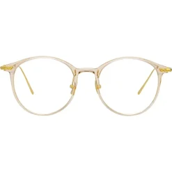 Linda Farrow - Gray Oval Optical Glasses in Brown - LF02AC15OPT - Linda Farrow Eyewear - Avvenice