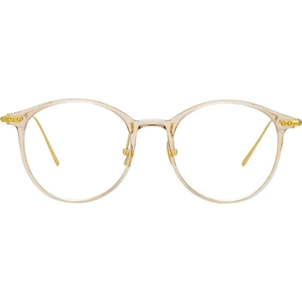 Linda Farrow - Gray Oval Optical Glasses in Brown - LF02AC15OPT - Linda Farrow Eyewear - Avvenice
