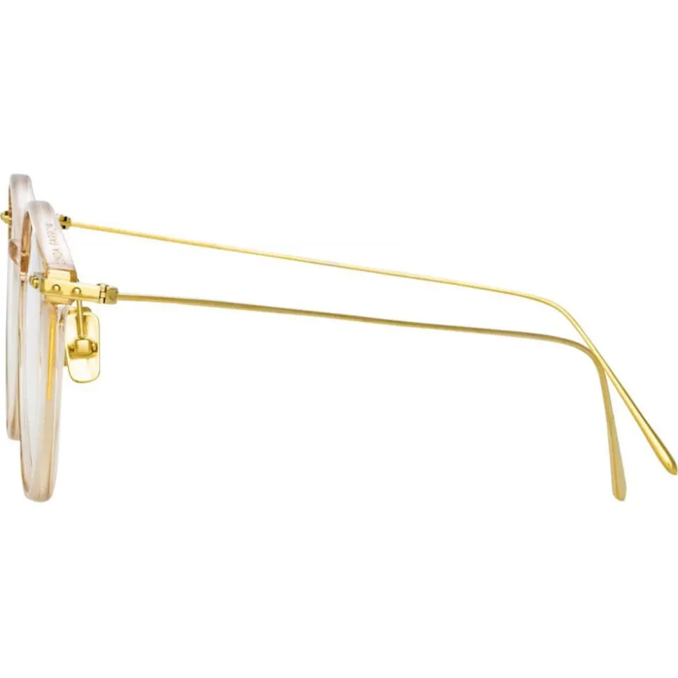 Linda Farrow - Gray Oval Optical Glasses in Brown - LF02AC15OPT - Linda Farrow Eyewear - Avvenice