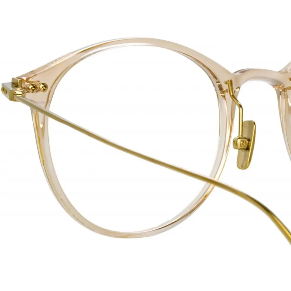 Linda Farrow - Gray Oval Optical Glasses in Brown - LF02AC15OPT - Linda Farrow Eyewear - Avvenice