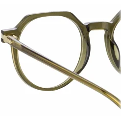 Linda Farrow - Griffin Oval Optical Glasses in Green - LF50C4OPT - Linda Farrow Eyewear - Avvenice