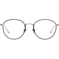 Linda Farrow - Harrison Oval Optical Glasses in Black White Gold - LFL940C2OPT - Linda Farrow Eyewear - Avvenice