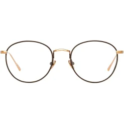 Linda Farrow - Harrison Oval Optical Glasses in Rose Gold Brown - LFL940C4OPT - Linda Farrow Eyewear - Avvenice