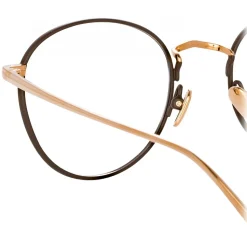 Linda Farrow - Harrison Oval Optical Glasses in Rose Gold Brown - LFL940C4OPT - Linda Farrow Eyewear - Avvenice