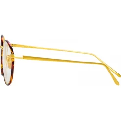 Linda Farrow - Hoffman Oval Optical Glasses in Tortoiseshell - LFL1034C3OPT - Linda Farrow Eyewear - Avvenice