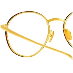 Linda Farrow - Hoffman Oval Optical Glasses in Tortoiseshell - LFL1034C3OPT - Linda Farrow Eyewear - Avvenice
