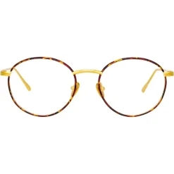 Linda Farrow - Hoffman Oval Optical Glasses in Tortoiseshell - LFL1034C3OPT - Linda Farrow Eyewear - Avvenice