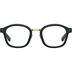 Linda Farrow - Hunter D-Frame Optical Glasses in Green - LFL1350C3OPT - Linda Farrow Eyewear - Avvenice