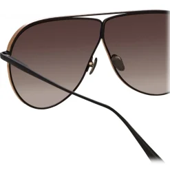 Linda Farrow - Hura Aviator Sunglasses in Black - LFL1263C1SUN - Linda Farrow Eyewear - Avvenice