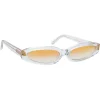 Linda Farrow - Jardine Angular Sunglasses in Clear - LFL960C3SUN - Linda Farrow Eyewear - Avvenice