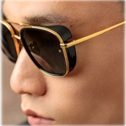 Linda Farrow - Jarvis Aviator Sunglasses in Black - LFL1441C1SUN - Linda Farrow Eyewear - Avvenice