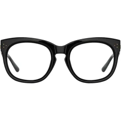 Linda Farrow - Jenson D-Frame Optical Glasses in Black - LFL1384C3OPT - Linda Farrow Eyewear - Avvenice