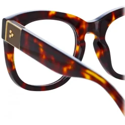 Linda Farrow - Jenson D-Frame Optical Glasses in Tortoiseshell - LFL1384C4OPT - Linda Farrow Eyewear - Avvenice