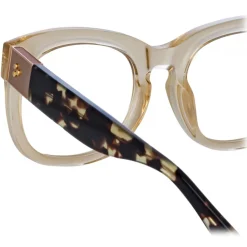 Linda Farrow - Jenson D-Frame Optical Glasses in Ash - LFL1384C5OPT - Linda Farrow Eyewear - Avvenice