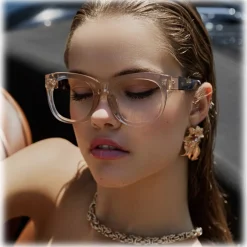 Linda Farrow - Jenson D-Frame Optical Glasses in Ash - LFL1384C5OPT - Linda Farrow Eyewear - Avvenice