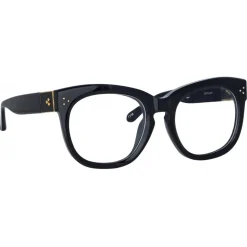 Linda Farrow - Jenson D-Frame Optical Glasses in Black (Men’s) - LFL1384C3OPTT - Linda Farrow Eyewear - Avvenice