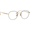 Linda Farrow - Jules Oval Optical Glasses in Rose Gold White Gold - LFL1233C2OPT - Linda Farrow Eyewear - Avvenice