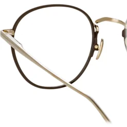 Linda Farrow - Jules Oval Optical Glasses in Light Gold Brown - LFL1233C4OPT - Linda Farrow Eyewear - Avvenice