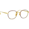 Linda Farrow - Jules Oval Optical Glasses in Yellow Gold Tortoiseshell - LFL1233C3OPT - Linda Farrow Eyewear - Avvenice