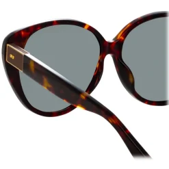 Linda Farrow - Katia Cat Eye Sunglasses in Tortoiseshell - LFL1417C3SUN - Linda Farrow Eyewear - Avvenice