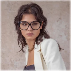 Linda Farrow - Katia Cat Eye Optical Glasses in Black - LFL1417C1OPT - Linda Farrow Eyewear - Avvenice