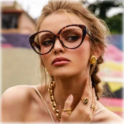 Linda Farrow - Katia Cat Eye Optical Glasses in Tortoiseshell - LFL1417C2OPT - Linda Farrow Eyewear - Avvenice