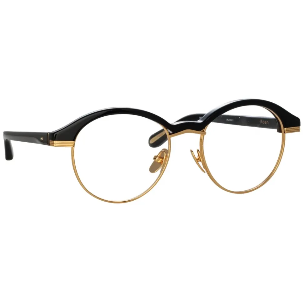 Linda Farrow - Keen Oval Optical Frame in Black - LFL1453C1OPT - Linda Farrow Eyewear - Avvenice