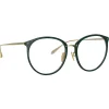 Linda Farrow - Kings Oval Optical Glasses in Green - LFL747C28OPT - Linda Farrow Eyewear - Avvenice