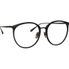 Linda Farrow - Kings Oval Optical Glasses in Matt Black - LFL747C31OPT - Linda Farrow Eyewear - Avvenice