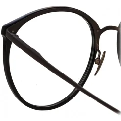 Linda Farrow - Kings Oval Optical Glasses in Matt Black - LFL747C31OPT - Linda Farrow Eyewear - Avvenice