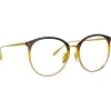 Linda Farrow - Kings Oval Optical Glasses in Brown - LFL747C29OPT - Linda Farrow Eyewear - Avvenice