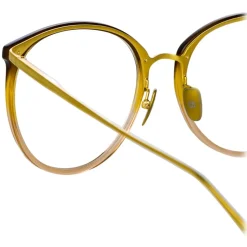 Linda Farrow - Kings Oval Optical Glasses in Brown - LFL747C29OPT - Linda Farrow Eyewear - Avvenice