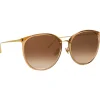 Linda Farrow - Kings Oversized Sunglasses in Brown - LFLC747C20SUN - Linda Farrow Eyewear - Avvenice