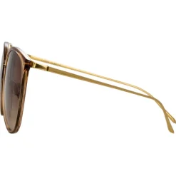 Linda Farrow - Kings Oversized Sunglasses in Brown - LFLC747C20SUN - Linda Farrow Eyewear - Avvenice