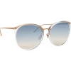 Linda Farrow - Kings Oversized Sunglasses in Rose Gold Transparent - LFL747C16SUN - Linda Farrow Eyewear - Avvenice