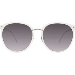 Linda Farrow - Kings Oversized Sunglasses in White - LFL747C4SUN - Linda Farrow Eyewear - Avvenice