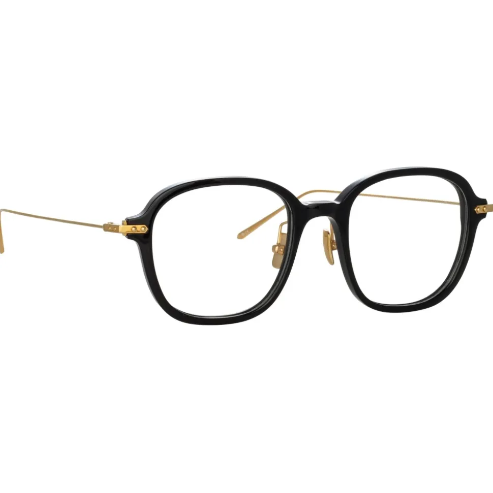 Linda Farrow - Lane Square Optical Frame in Black (Asian Fit) - Linda Farrow Eyewear - Avvenice