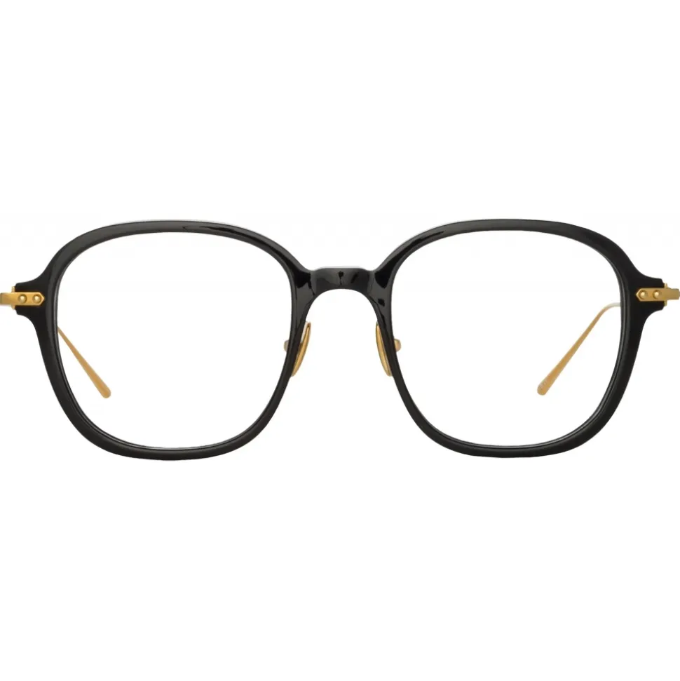Linda Farrow - Lane Square Optical Frame in Black (Asian Fit) - Linda Farrow Eyewear - Avvenice