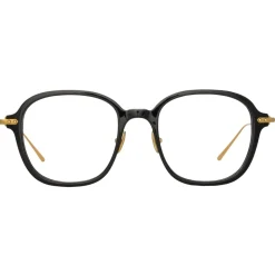 Linda Farrow - Lane Square Optical Frame in Black Men's (Asian Fit) - Linda Farrow Eyewear - Avvenice