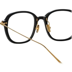 Linda Farrow - Lane Square Optical Frame in Black Men's (Asian Fit) - Linda Farrow Eyewear - Avvenice