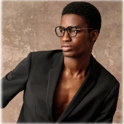 Linda Farrow - Lane Square Optical Frame in Black Men's (Asian Fit) - Linda Farrow Eyewear - Avvenice