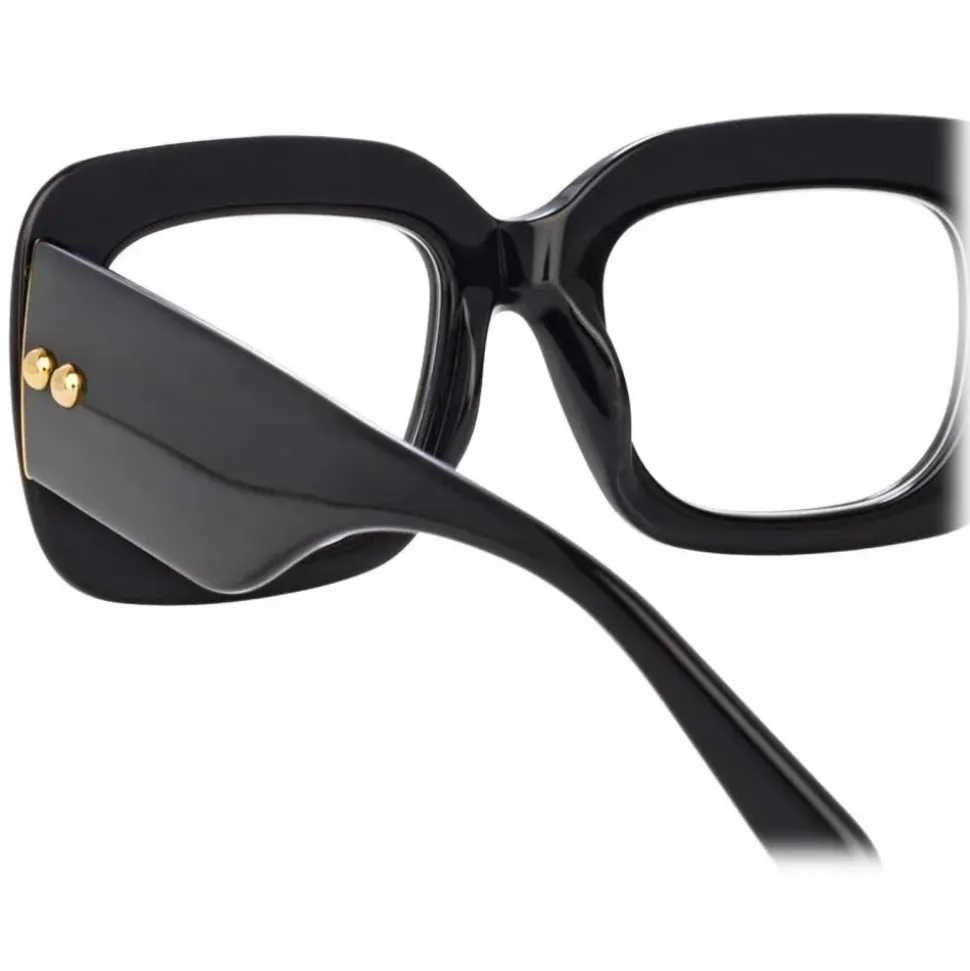 Linda Farrow - Lavinia Rectangular Optical Glasses in Black - LFL995C6OPT - Linda Farrow Eyewear - Avvenice