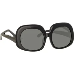 Linda Farrow - Lea Oversized Sunglasses in Black - LFL1289C1SUN - Linda Farrow Eyewear - Avvenice